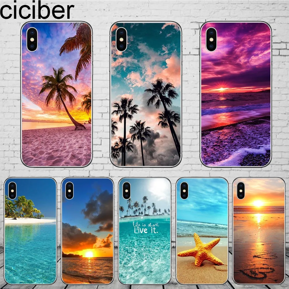 Чехол ciciber Beach Aloha для iPhone 11 Pro Max чехол телефона X XR XS 7 8 6 6S Plus 5 мягкий силиконовый из