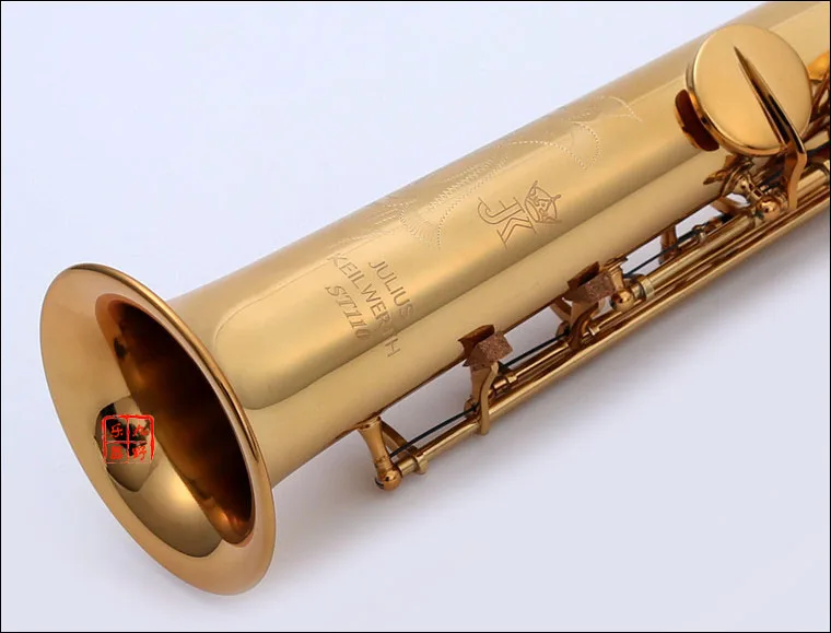 Фото Germany Keilwerth ST110 Soprano Straight Tube Saxophone Brass Gold Lacquer B Tune Sax With Mouthpiece Professional Instrument №5