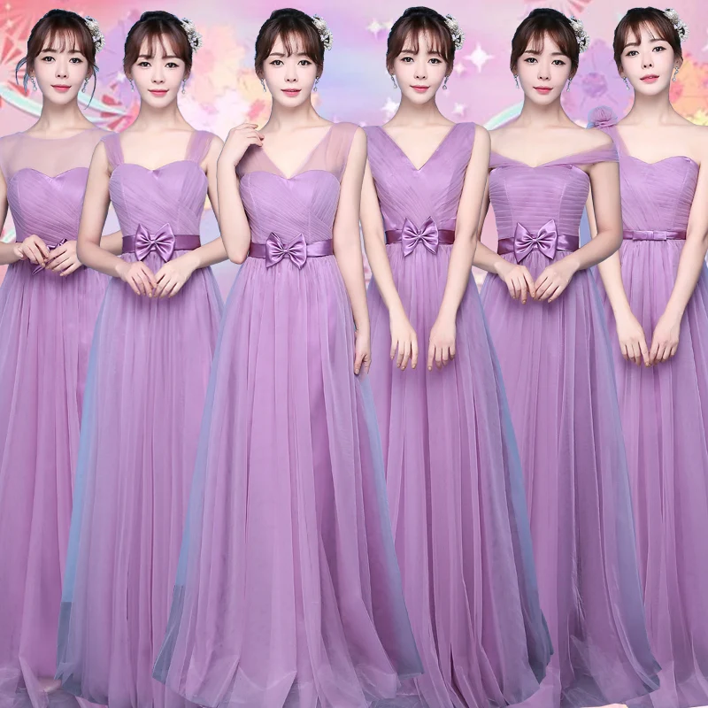 Элегантное платье подружки невесты в бургундском стиле розовый Vestido Azul Marino гость