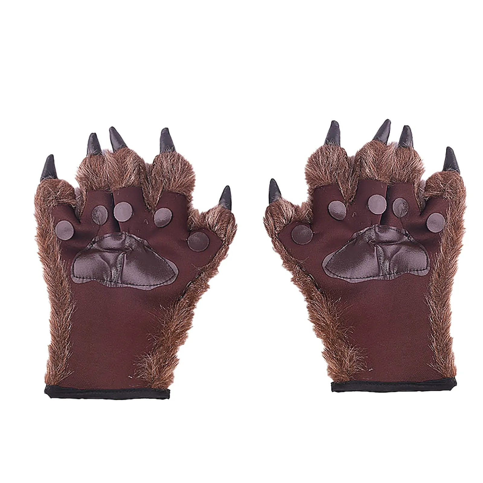 

Halloween Decor Werewolf Orangutan Wool Material Gloves Makeup Stage Performance Horror Tricky Props Clothes Accessories #J3