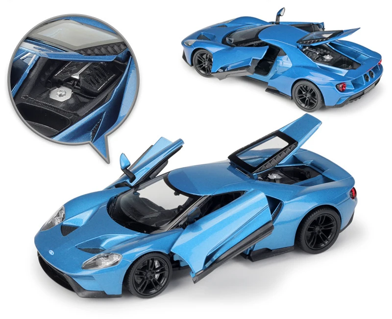 WELLY Модель автомобиля масштаб 1:24 2017 Ford GT имитатор литая Гоночная машина