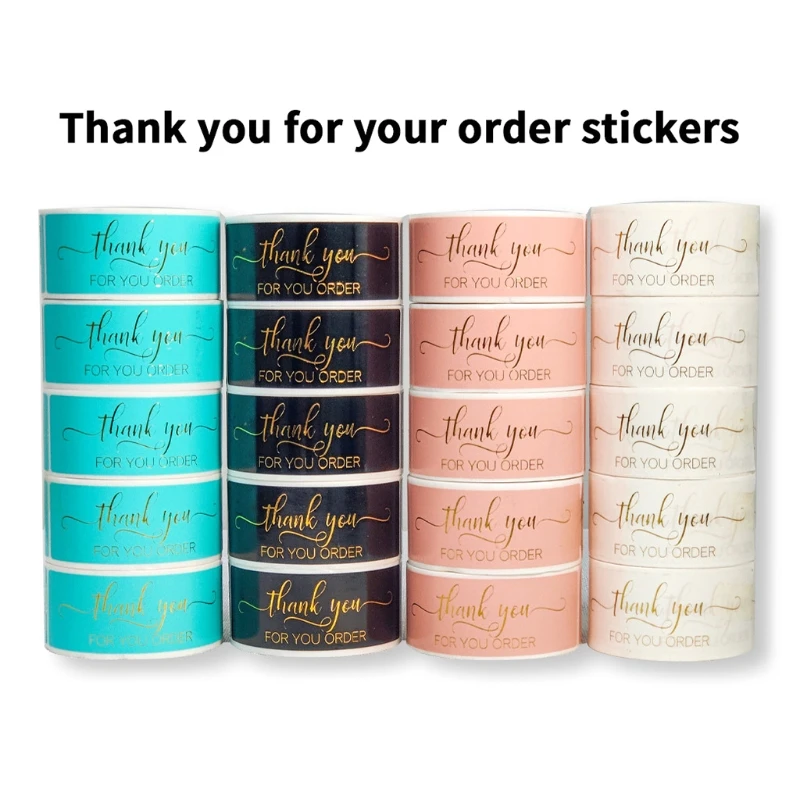 

120 шт., спасибо за заказ, наклейки, ярлыки для подарочной коробки