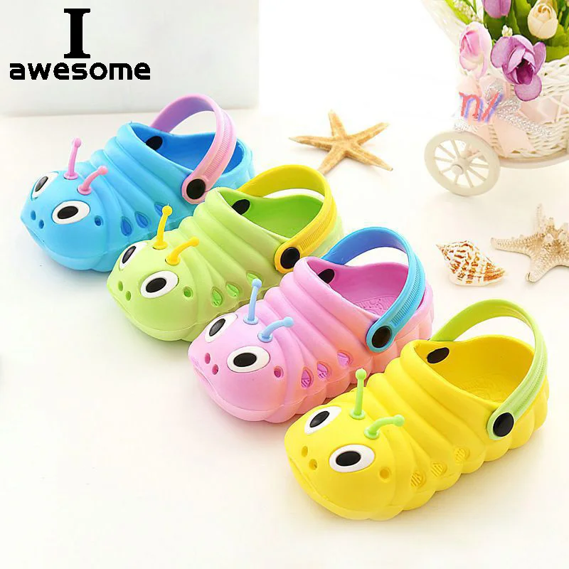 1-5 Years Old Boys Girls Beach Shoes Summer Baby Cartoons Caterpillar Sandals Breathable Soft Fashion Sports High Quality Hids