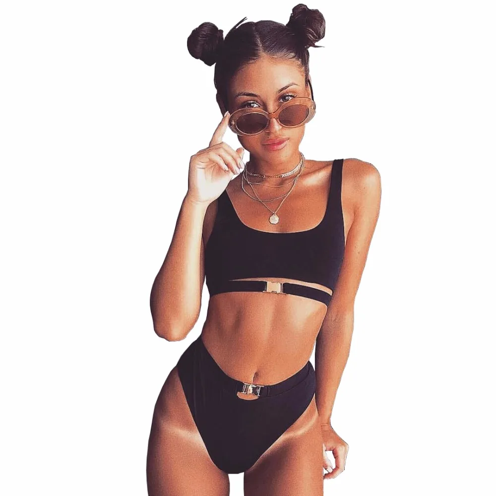 Купальный костюм пуш-ап бандо бикини купальный металлическая пикантная Женская