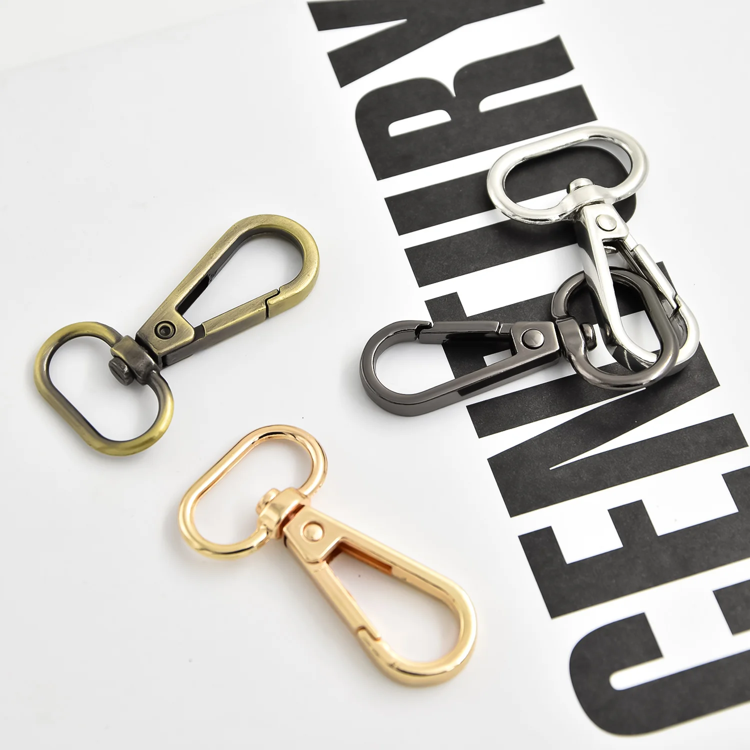 10 шт. овальное кольцо металлическая Поворотная застежка карабин для