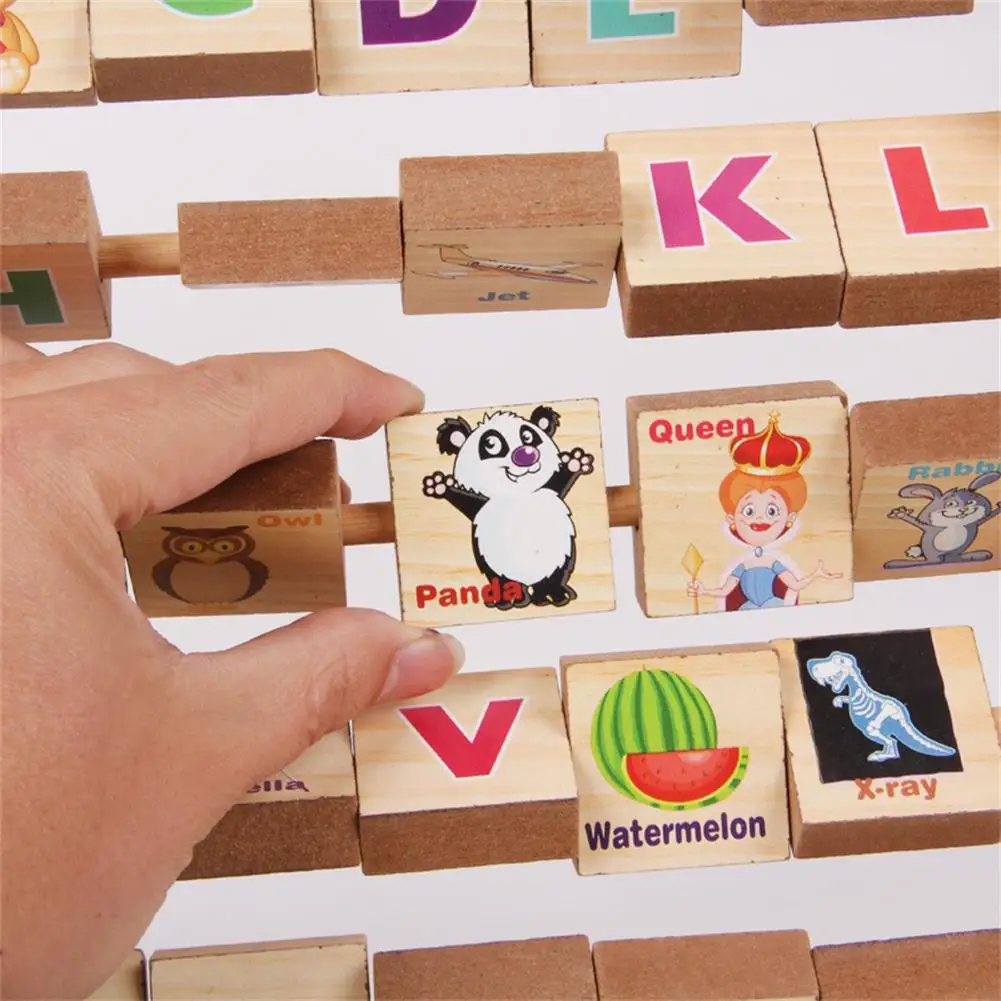 MeterMall Детские Ранние развивающие игрушки Английский алфавит животные деревянный