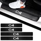 Автомобильная Защитная пленка для Citroen C1 C3 C4 C4L C5 C6 VTS C-ELYSE 4 шт. наклейки на порог двери автомобиля из углеродного волокна против царапин