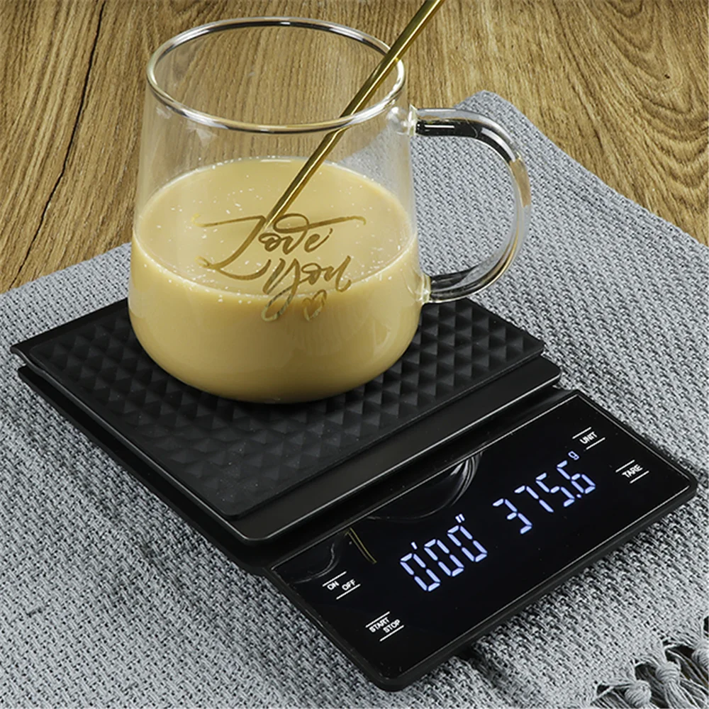 

Кухонные весы с таймером Электронные цифровые весы бытовые пищевые весы умные точные кофейные весы весовые весы 3 кг/0,1 г