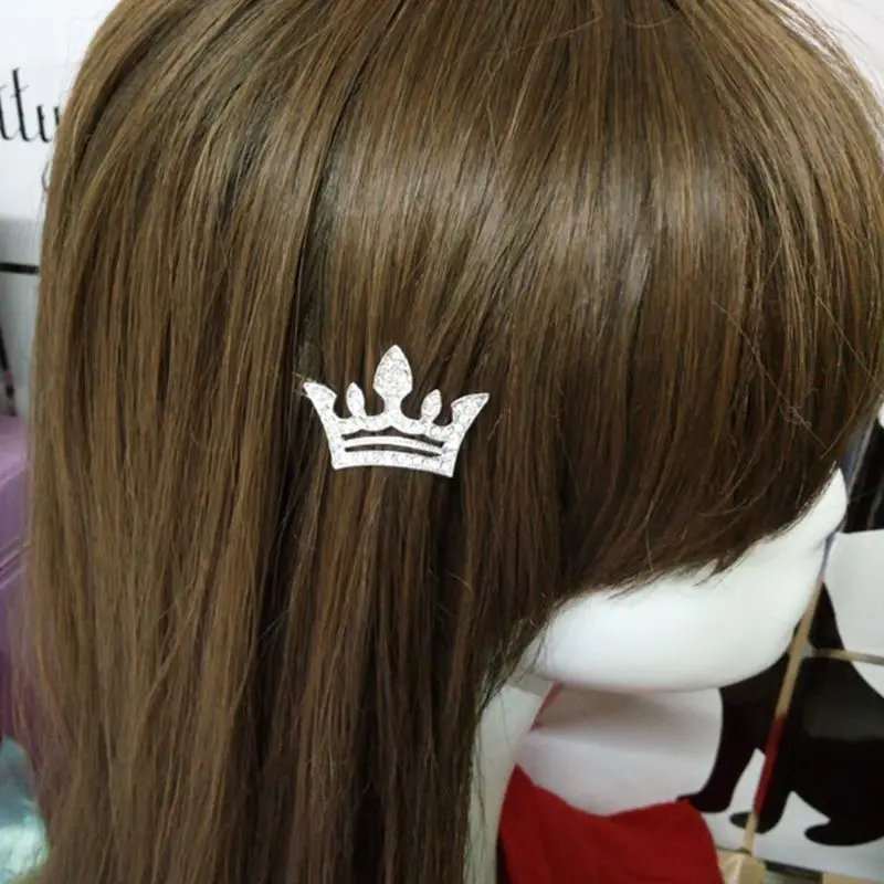 Милая принцесса геометрические боковые челки мини-заколки для волос женские с