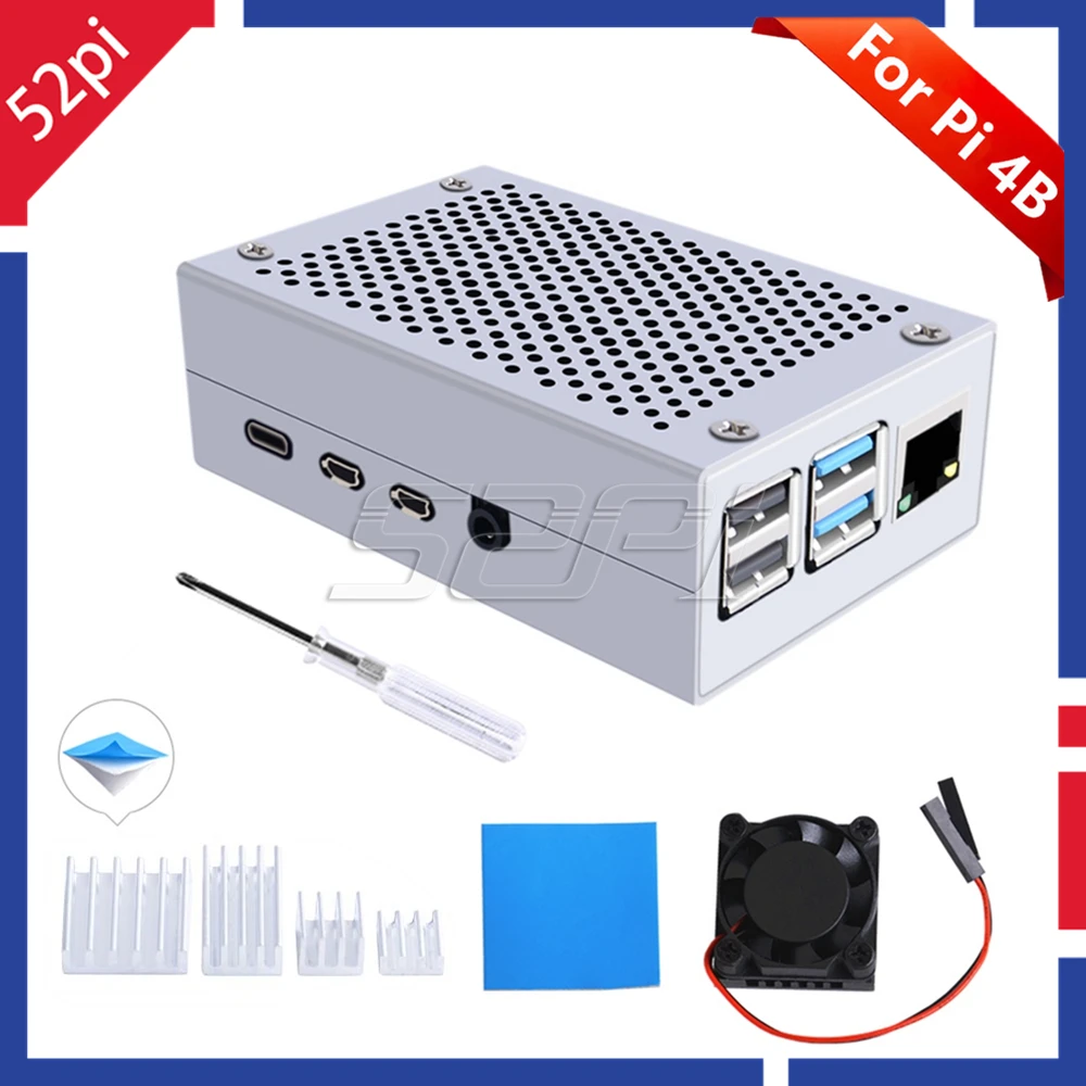 52Pi Новинка! Серебристый металлический чехол из алюминиевого сплава черный