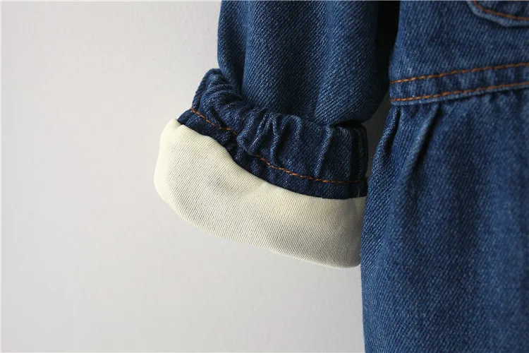 

Baby Dress Winter Denim Velvet Warm Kds Dresses For Girls Long Sleeve Princess Baby Girls Dress Children Dresses Vestidos