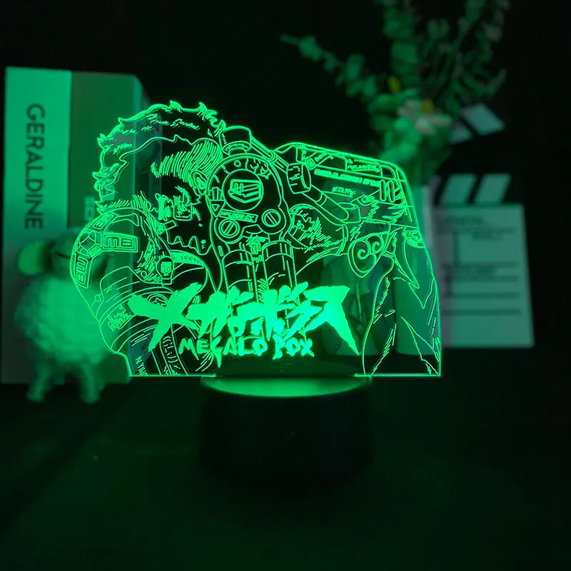 

Japanese Anime Megalo Box Smart Phone Control Base 3D Night Light Delineascope Nightlight Acrylic Light Baby Projection Lamp