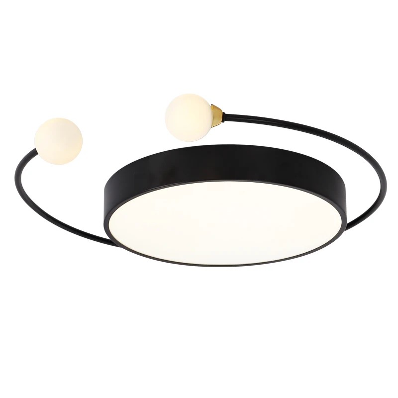 

MOMODA Led Ceiling Lights Lamp Modern Creative Black/White/Gray Lightings for Bedroom Home Decorative Panel Lights Fixtures