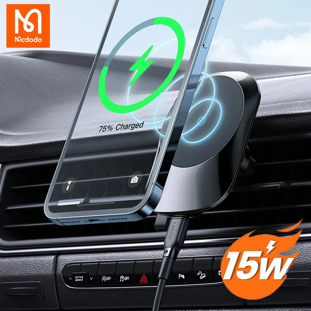 Mcdodo 15W Magnetic Wireless Car Charging Stand for iPhone 14 13 12 11 Pro Max Xr Samsung Huawei Charge Induction Fast Charging