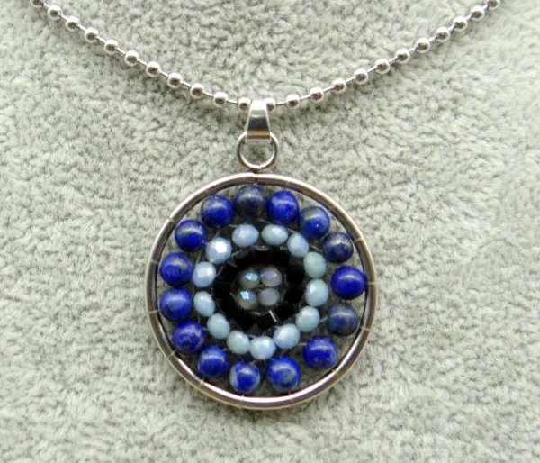 Подвеска из натурального камня 7 дюймов Рэйки лечение чакры лазурит кварц