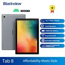 Blackview – tablette de 10.1 pouces Tab 8 2 en 1, Smartphone, Octa Core, 4GM + 64GM, Android 10.0, double 4G, VoLTE, téléphone portable, 6580mAh, reconnaissance faciale  (3)