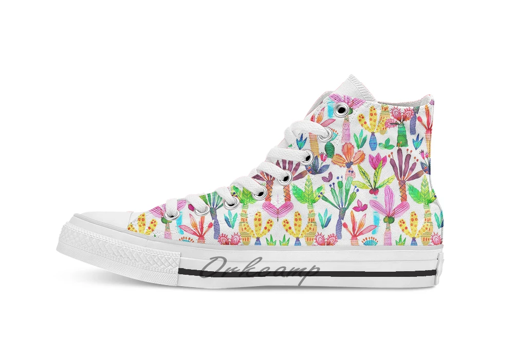 Новинка дизайнерская Повседневная парусиновая обувь с рисунком джунглей и