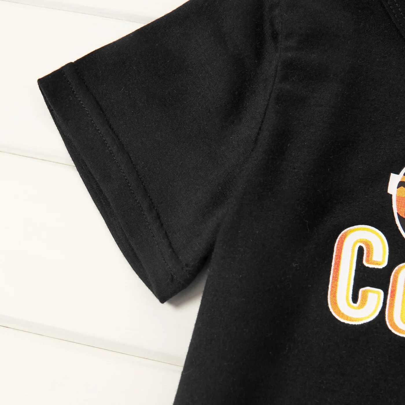 

PatPat 2021 New Summer Coolest Letter Print Black T-shirts for Dad and Me