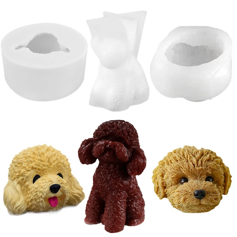 

Dog Crystal Epoxy Resin Mold Animal Shape Fragrance Candle Wax Silicone Mould DIY Crafts Home Decorations Ornaments Cas
