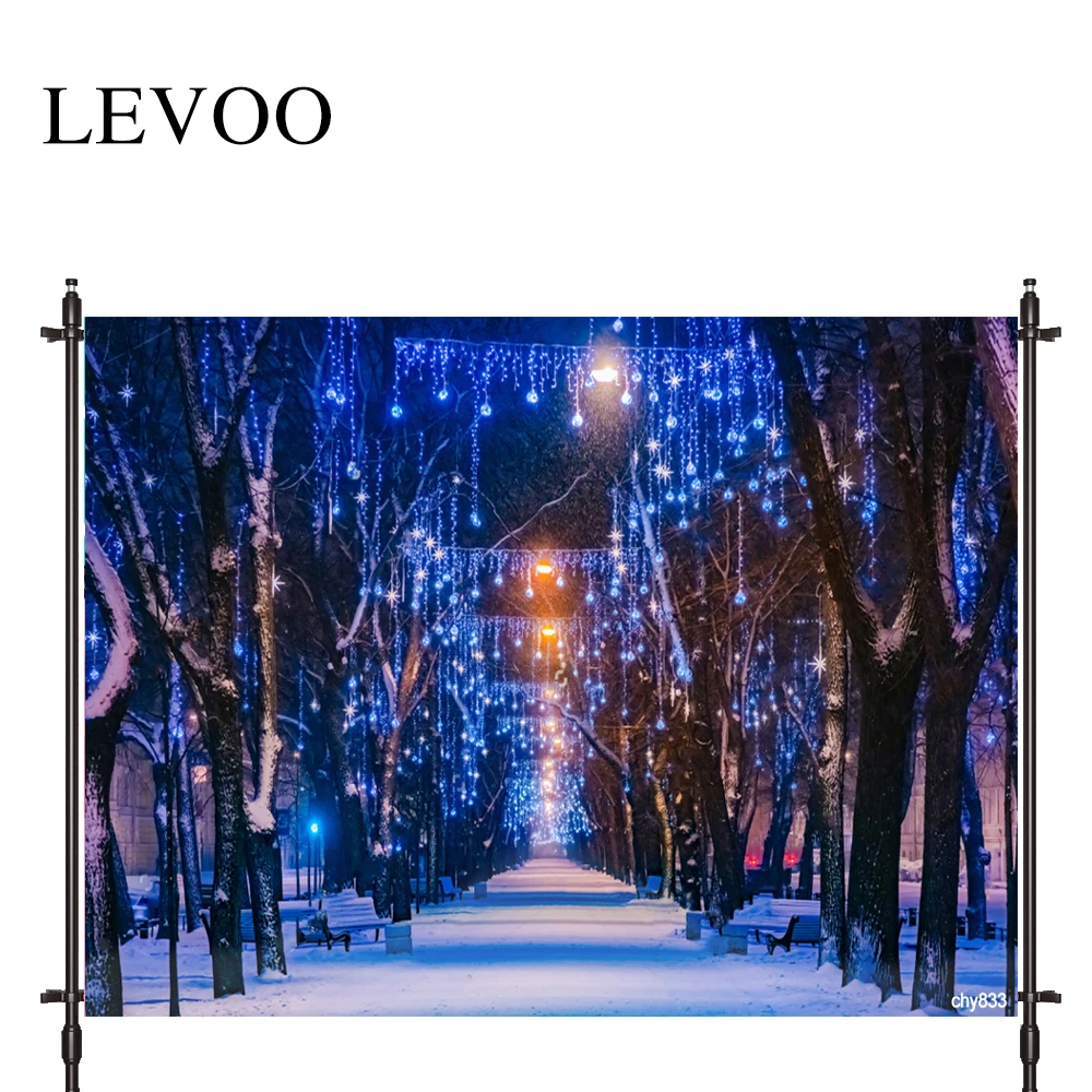 

LEVOO Photophone Backdrop Light Curtain Tree Christmas Winter Beautiful Photocall Decor Fabric New Shoot Photography Backdrop