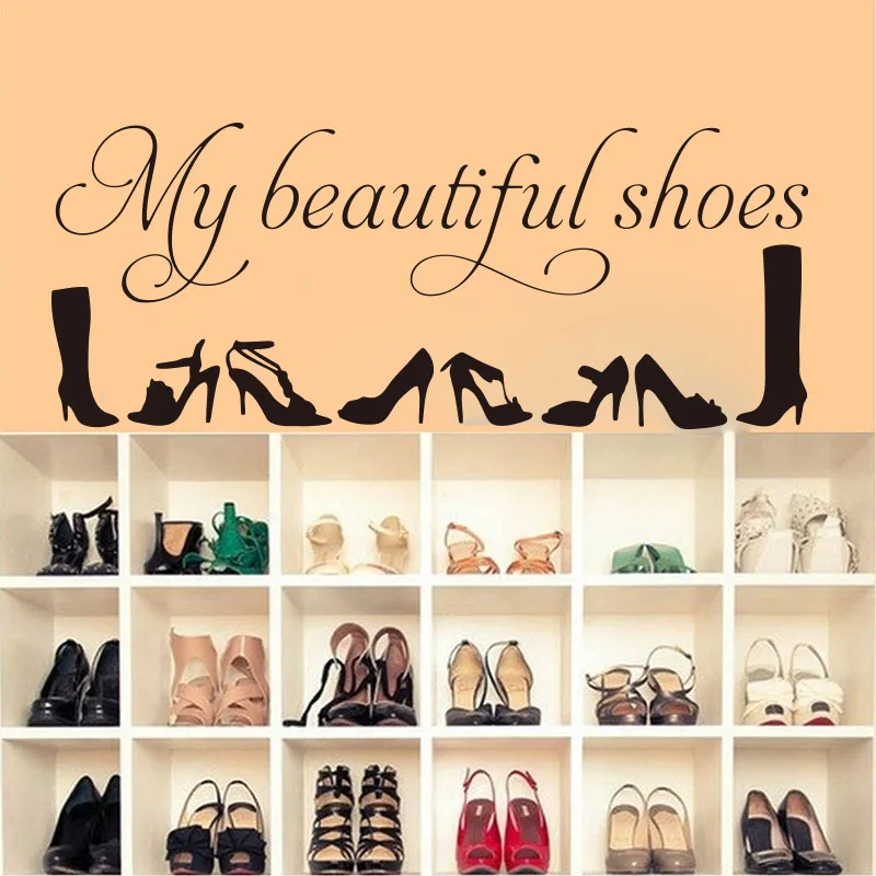 Большой мой красивый шкаф для обуви настенный стикер коробка гостиная девушка