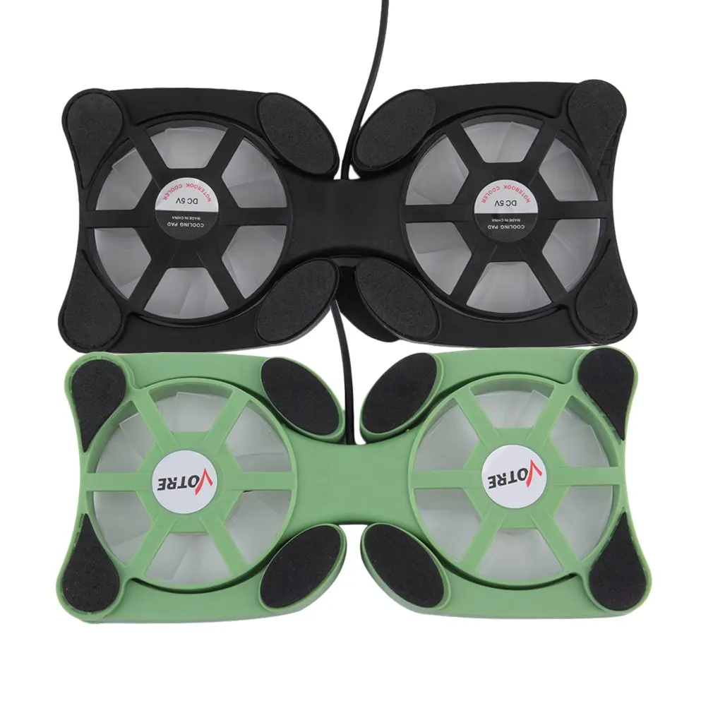1pcs laptop fan laptop cooler notebook fan cooler cooling pad double usb fans for 14inch laptop cooling pad accessories free global shipping