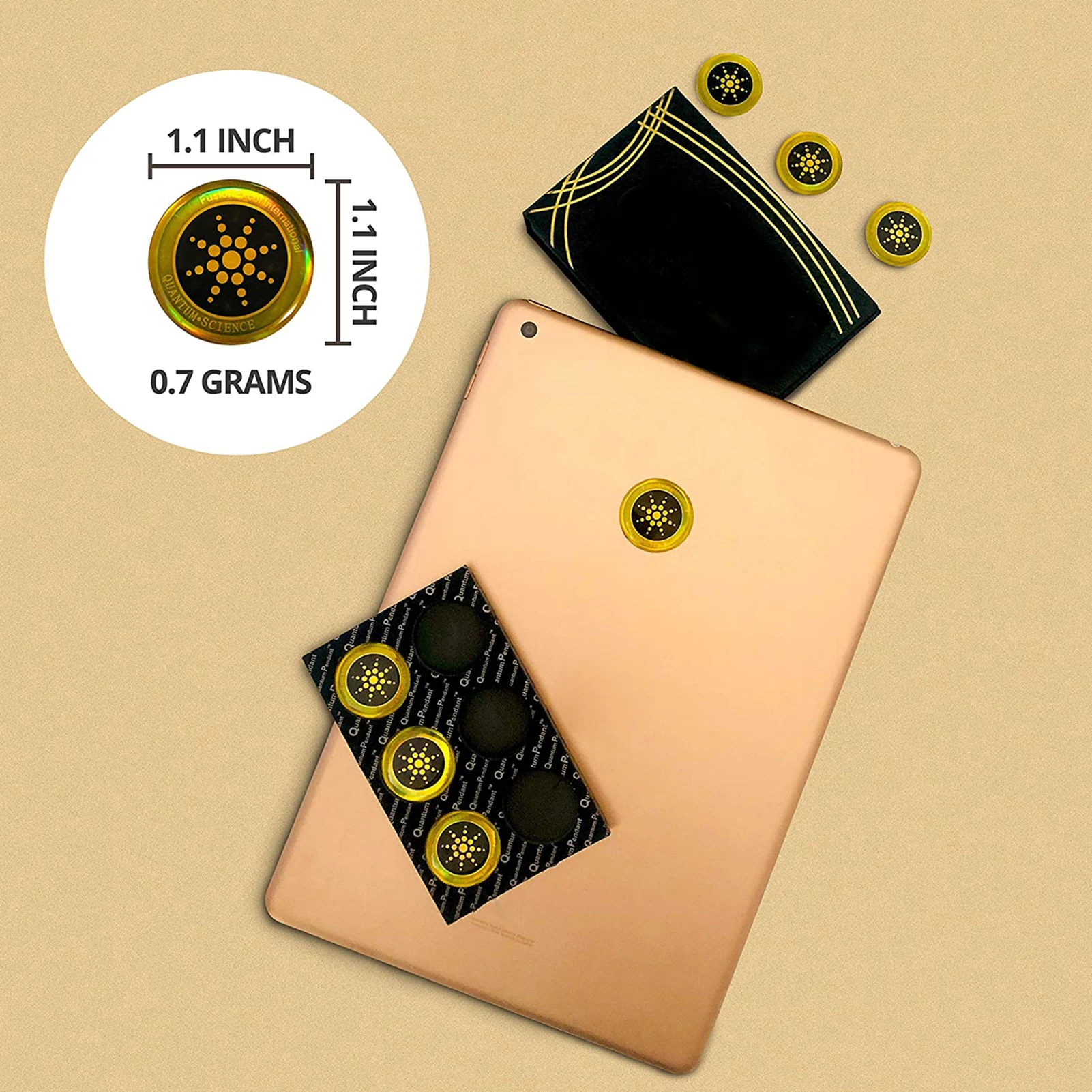 

6 Pcs/Set Anti-electromagnetic Wave Sticker Mobile Phone Stickers Round Shape Electromagnetic Shield Anti-radiation Protection