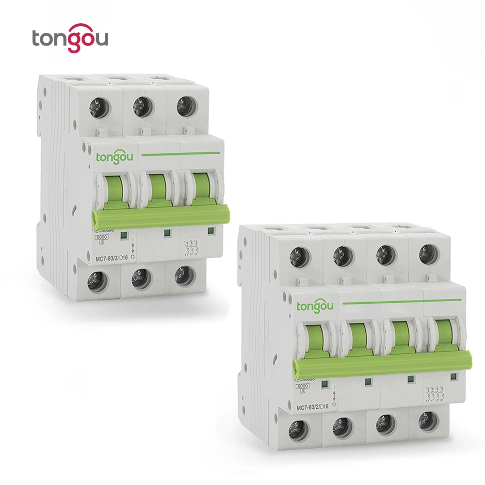 

Изогнутый автоматический выключатель D MCB 3P 4P 6A 10A 16A 20A 25A 32A 40A 50A 63A, миниатюрный автоматический выключатель 6KA 110V/220V/400V 50/60HZ, тип D
