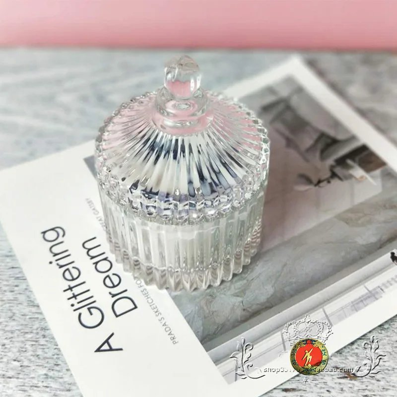 Цветочный ароматизированный подсвечник маленькая юрта с крышкой стеклянная