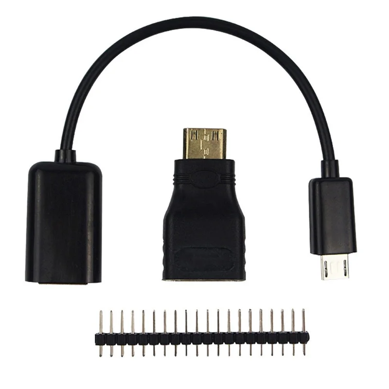 3в1 Himbeer Pi Zero Kit Mini HDMI auf Header + Micro USB адаптер GPIO DE | Электроника