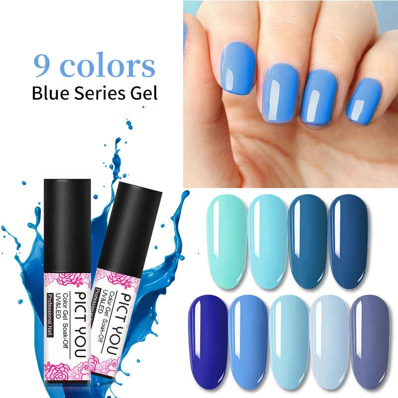 PICT YOU 5 мл синяя серия УФ гель для ногтей гибридная краска Лаки es Vernis гель Гель-лак для полировки лак однократный цветной гель для ногтей