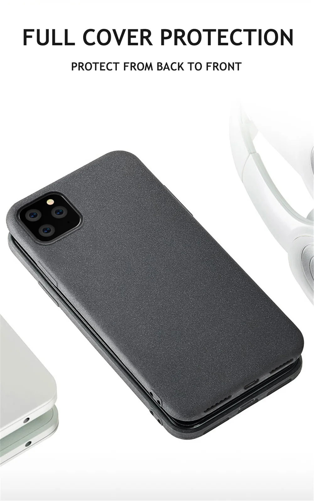 Ультратонкий матовый чехол с песчаником для iPhone 11 Pro Max scrip, мягкая задняя крышка для iPhone 11, 6 S, 7, 8, XR, XS Max Plus, тонкие чехлы для телефонов