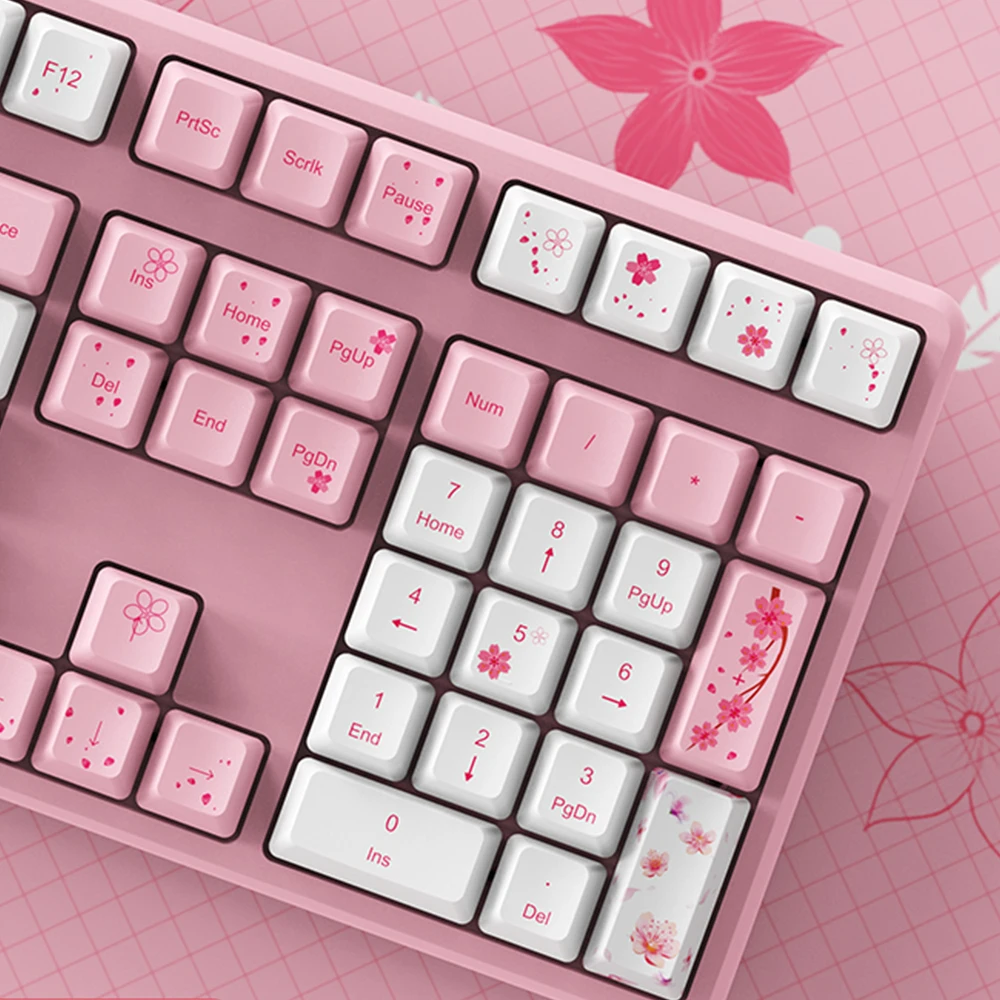 Cherry key. Клавиатура сакура. клавиатура поперёк. pink key. fuji компьютер.