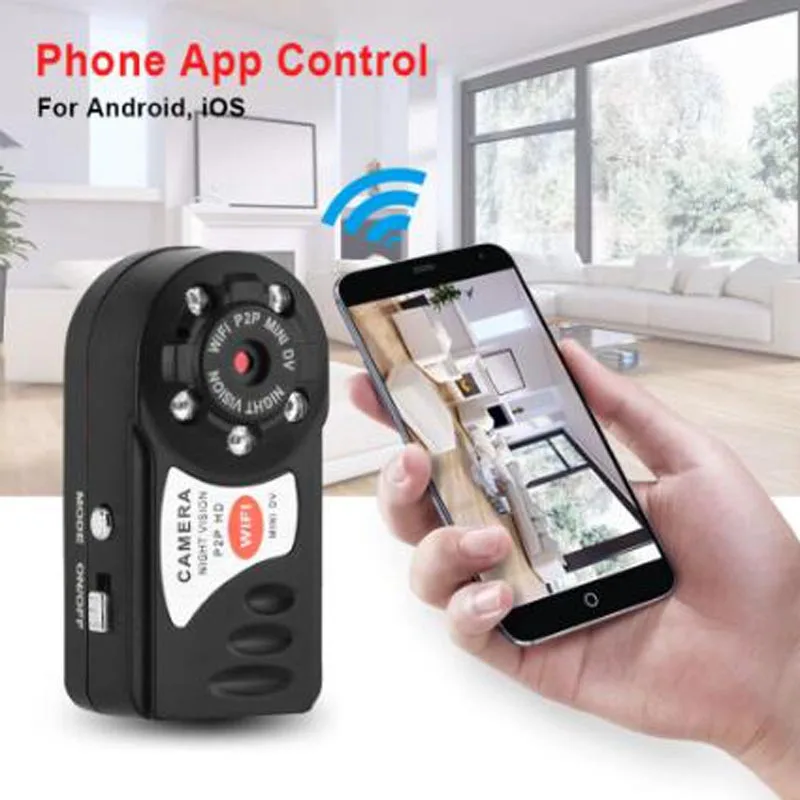 HD 720P Mini Camera Wifi P2P Infrared Night Vision Small DV DVR Wireless IP Cam Video Camcorder Recorder Base Holder | Автомобили и