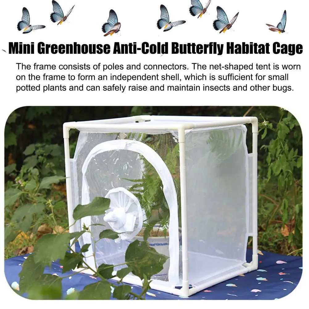 

Mini Plant Greenhouse PVC Multifunctional Gardening Plants Pot Cover Flower Insulation Shed Insect-proof Tent Indoor And Outdoor