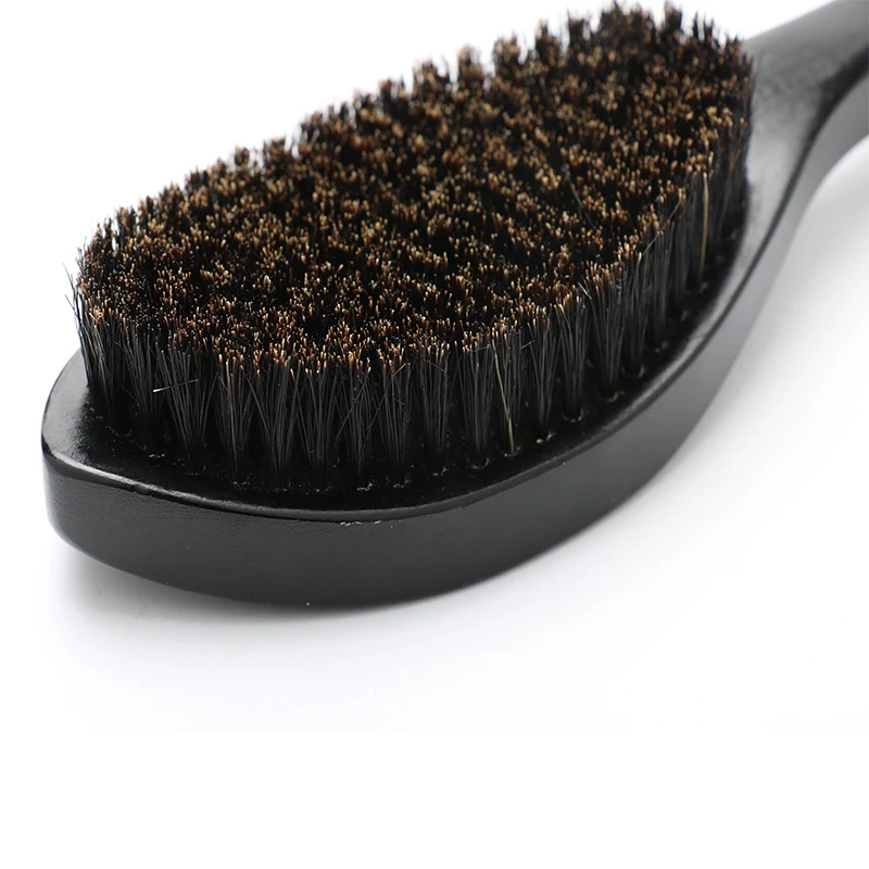 

Abeis Natural Boar Bristle 360 Wave Brush Long Handle Wood Moustache Hair Custom Wave Brush