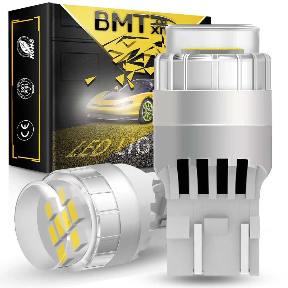 BMTxms Новинка 2x для Lada Kalina Granta Vesta T20 W21/5W 7443 светодиодные дневные ходовые огни T10 w5w