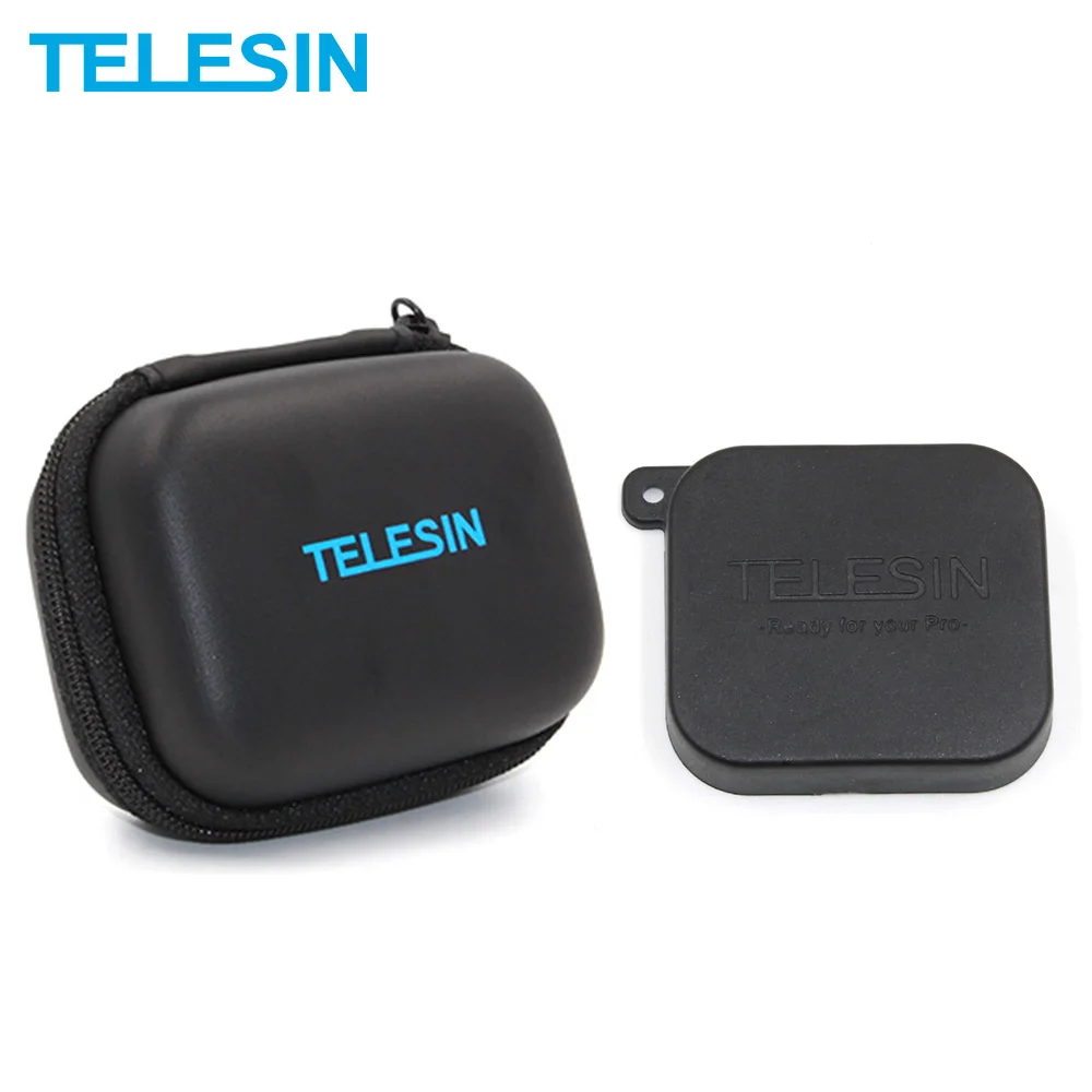 

TELESIN-Mini bolsa protectora porttil con tapa de objetivo para cmara, estuche de almacenamiento de transporte para GoPro Hero 7