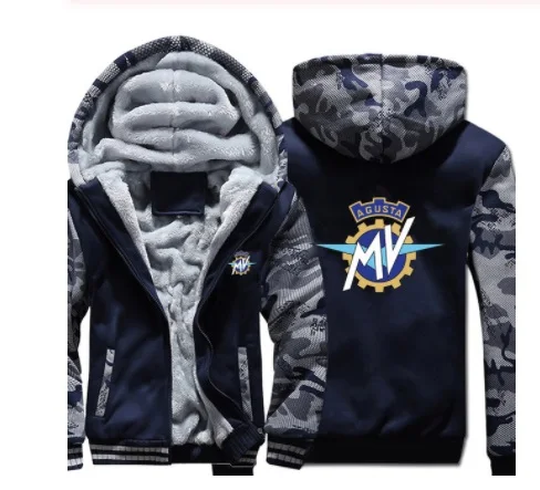 MV Agusta толстовки зимняя камуфляжная куртка Мужская Утепленная унисекс