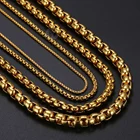 Ожерелье Davieslee DKN387 для мужчин и женщин, тонкая цепь из нержавеющей стали круглой формы, 2345 мм, цвет золото, Прямая поставка