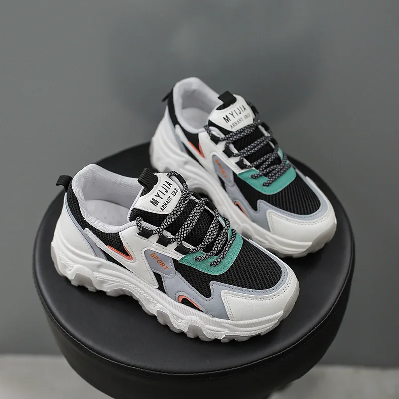 

LEOSOXS Casual Sneakers Platform Flat Sneakers Women Shoes 2021 Fashion Mesh Breathable High Heels Female Shoes Women Sneakers