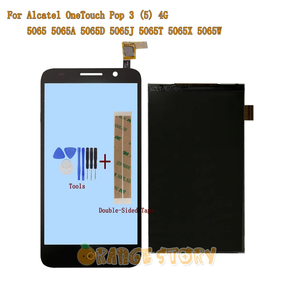 Монитор цифрового преобразователя для Alcatel One Touch Pop 3 (5) 4G 5065 OT5065 5065D 5065J 5065T 5065X5065 W lcd