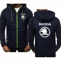 2020 new hoodies men skoda car logo print casual high quality cotton sweatshirts mens zipper jacket man hoody clothing