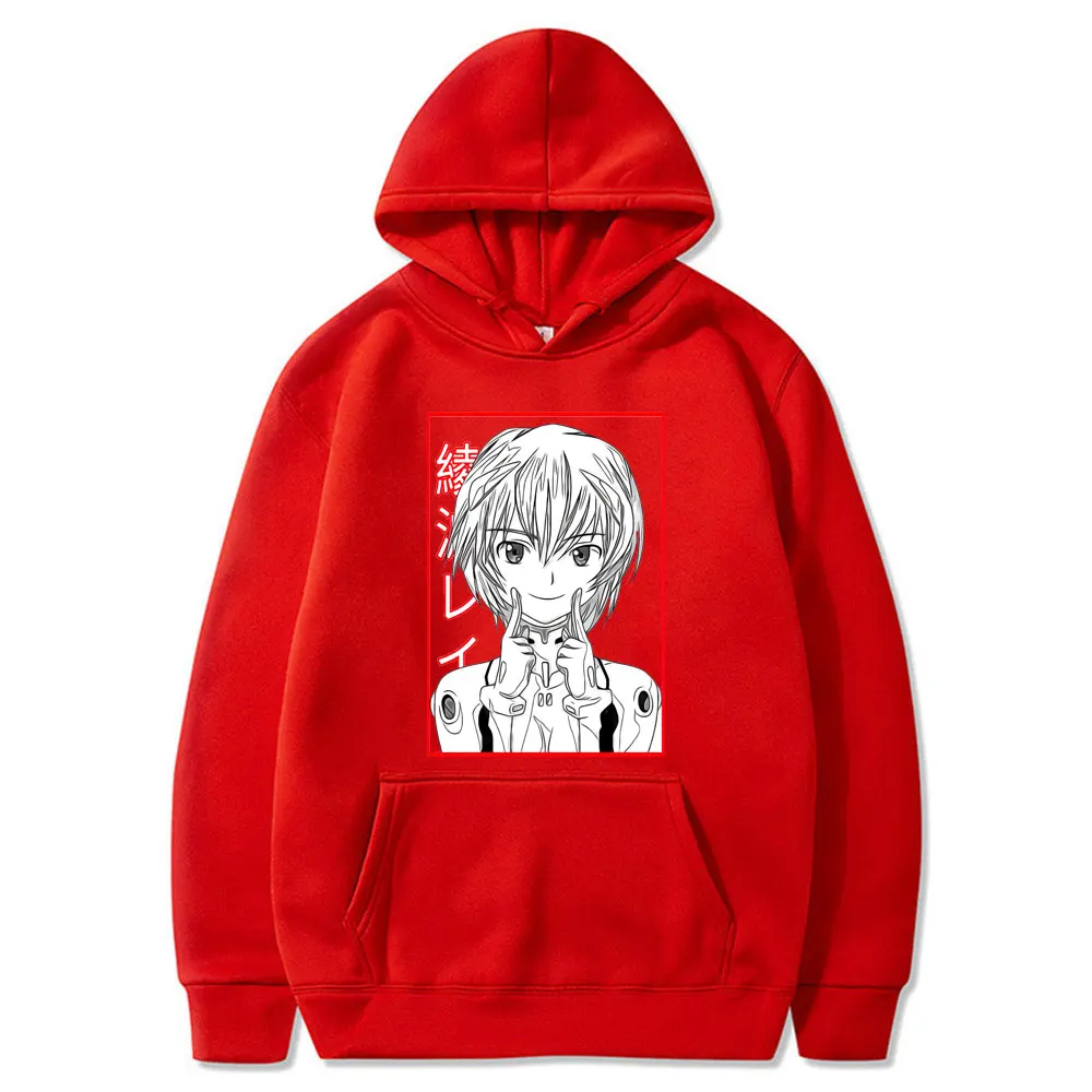 

2021 Harajuku Rei Ayanami Unisex Fashion Hoodie Men Woman Japanese Manga Printed Men's Hoodie Streetwear Casual Sweatshirts