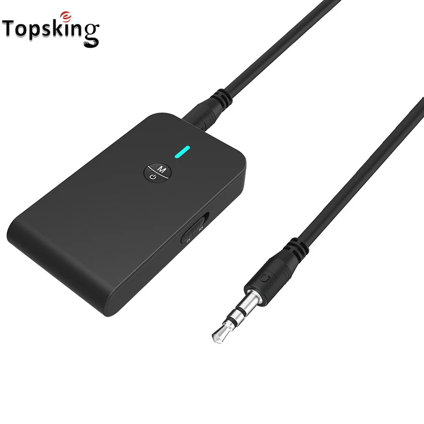 bluetooth 5 0 receiver transmitter 2 in 1 3 5mm aux jack music stereo bluetooth dongle wireless adapter for car kit tv pc bt 06 free global shipping