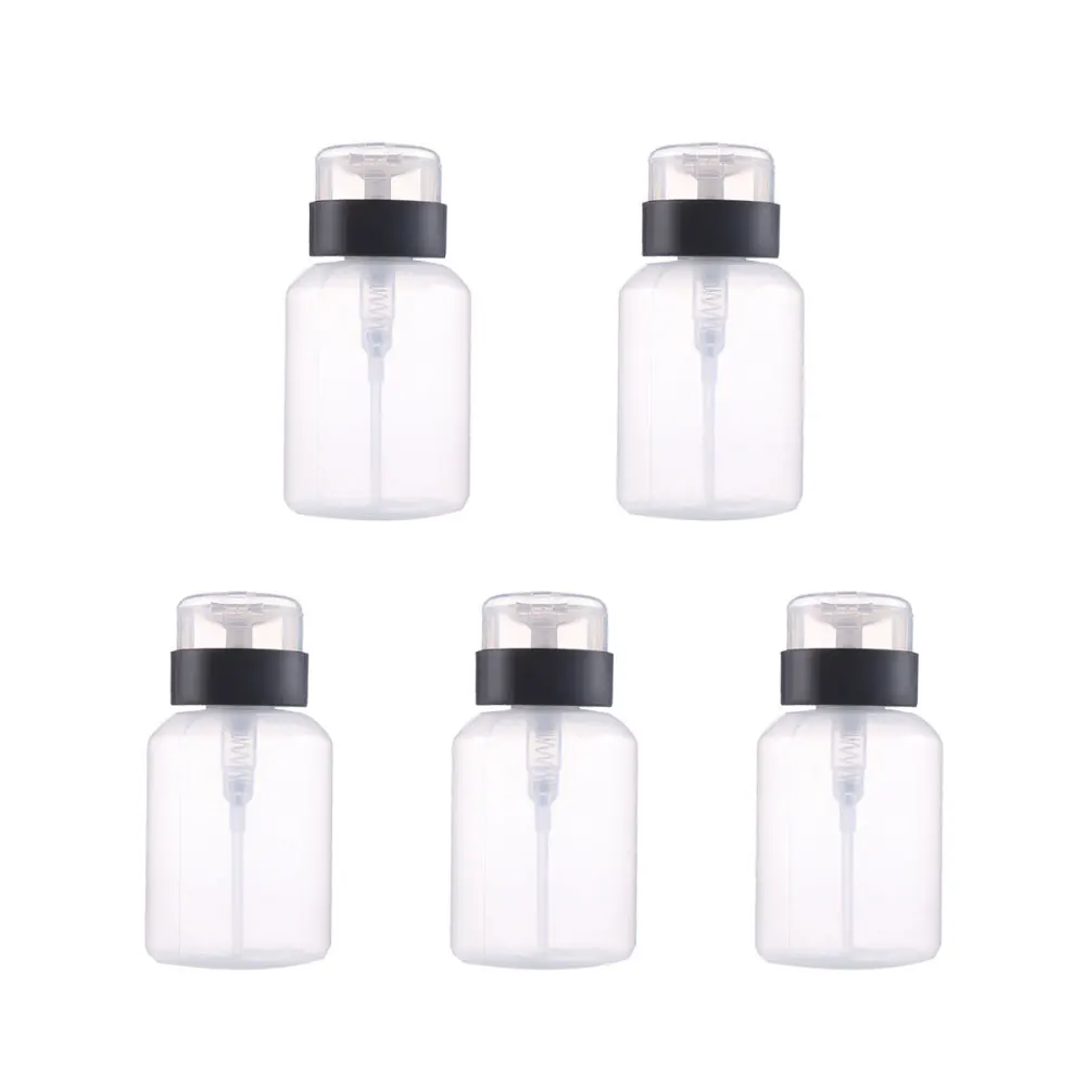 

210ml 2Pcs Nail Polish Pump Bottles Liquid Subpackage Storage Bottle Size