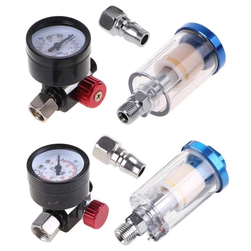 Царапины регулятор давления воздуха Манометр пистолет распылитель & в линии воды