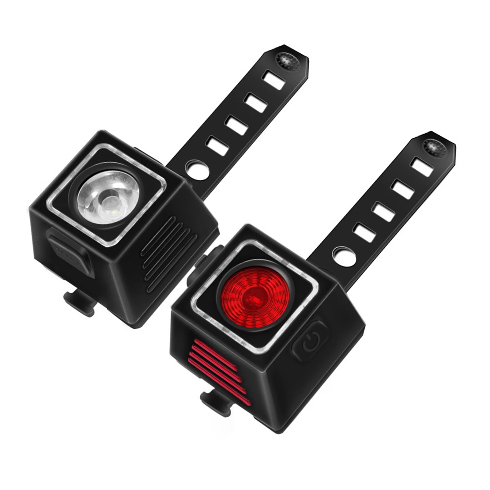 

Bike Light Set Waterproof USB Rechargeable Front Light + Rear Tail Light With 3+6 Lighting Modes Rainproof And Ultra Bright