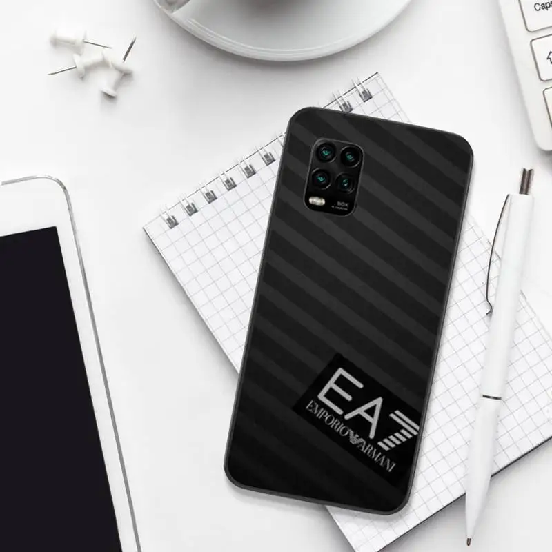 

Luxury Fashion A-Armani Brand Shell Black Soft Phone Cases For Xiaomi 8 9 Se 10 10pro Note 2 3 10 MIX2 S MAX2 3 F1 5X