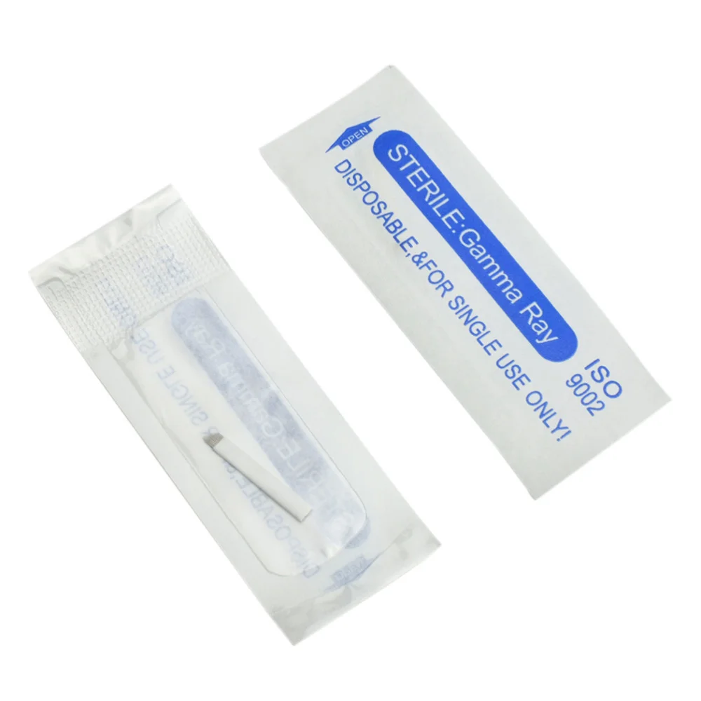 

50pcs Blades 11 Needle Permanente Make-up Blades Microblading Pen (White)